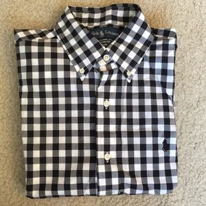 NWT Ralph Lauren men's gingham dress shirt.